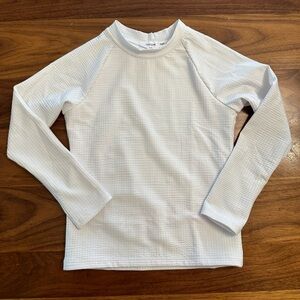 Minnow Swim White Textured Rashguard Sz 5/6T